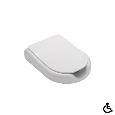 Abattant pour cuvette duroplast NEW WCCARE blanc avec ouverture frontale