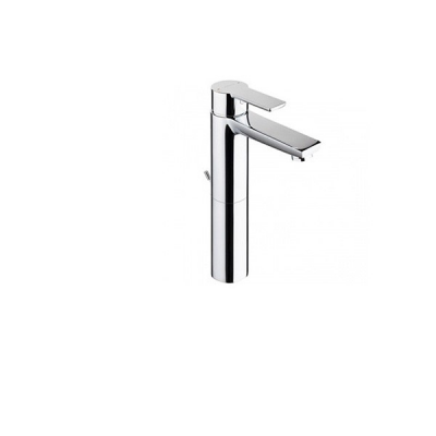 Mitigeur de lavabo allongé laiton MASTER 40 blanc chromé avec vidage