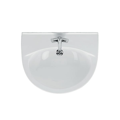 Lavabo AVEIRO céramique blanc semi-circulaire 60x51x20 cm