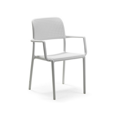 Chaise polypropylène et fibre de verre BORA Blanc 86x58x57 cm