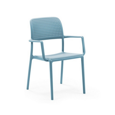 Chaise polypropylène et fibre de verre BORA Bleu celeste 86x58x57 cm