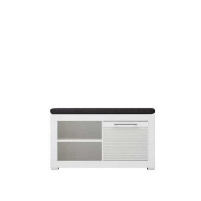 BIBLIOTHEQUE FLAMES 50 1TIROIR BLANC BRILLANT