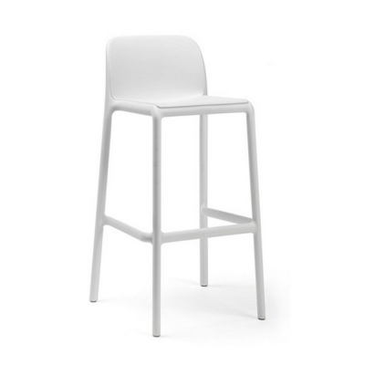 Tabouret polypropylène et fibre de verre traité anti UV FARO Blanc haut 97x49x51 cm
