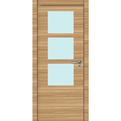 Porte 3D CHÊNE HORIZONTAL vitrée 90cm gauche
