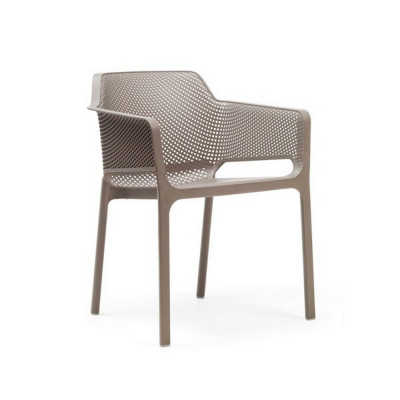 Chaise polypropylène et fibre de verre NET Tortora 80x60x58 cm