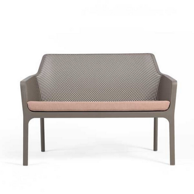 BANQUETTE NET TORTORA+MATELAS ROSE