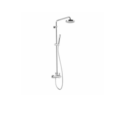 Colonne de douche laiton TORUS chromé avec mitigeur et système Ecospot