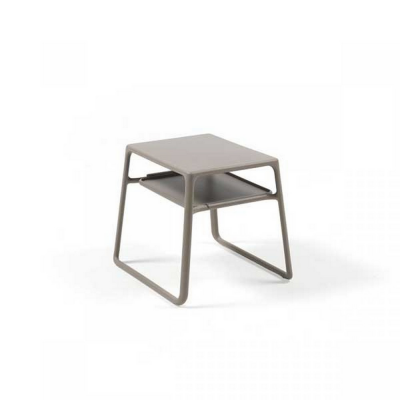 Table polypropylène et fibre de verre, traité anti-UV POP Tortora avec plan extractible 38x44x39 cm