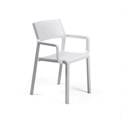 Chaise polypropylène et fibre de verre TRILL Blanc 82x58x53 cm