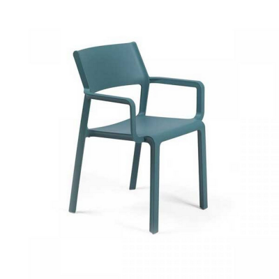 Chaise polypropylène et fibre de verre TRILL Bleu ottanio 82x58x53 cm