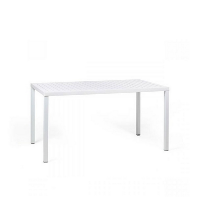 Table DurelTOP en polypropylène traité anti-UV CUBE Blanc empliable 75x140x80 cm