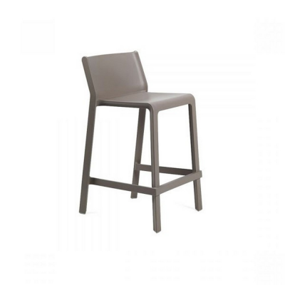 Tabouret polypropylène et fibre de verre traité anti UV TRILL Tortora mini 85x47x50 cm