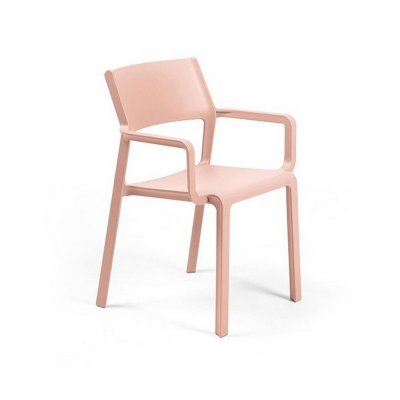 Chaise polypropylène et fibre de verre TRILL Rose 82x58x53 cm