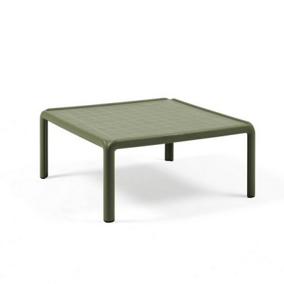 Table polypropylène et fibre de verre traité anti UV ARIA Vert agave carrée empliable 32x70x70 cm