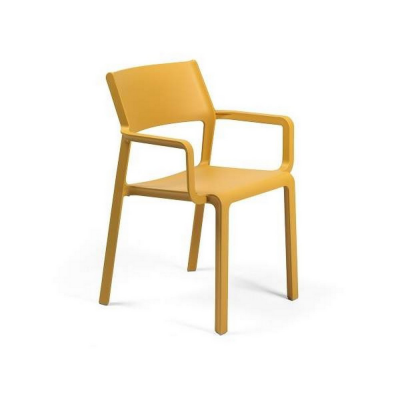 Chaise en polypropylène et fibre de verre TRILL Jaune senape