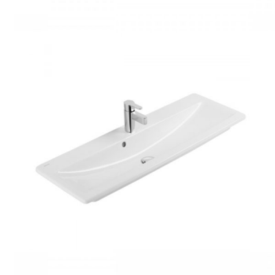Vasque semi encastrée céramique LOOK blanc rectangulaire 103x36 cm