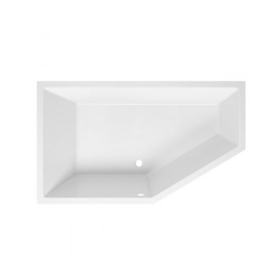 Baignoire acrylique DELTA blanc d'angle droite 160x90 cm