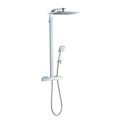 Colonne de douche laiton PALERMO chromé avec mitigeur thermostatique 93x56.5 cm