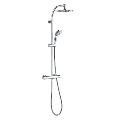 Colonne de douche laiton MILANO chromé avec mitigeur thermostatique 96x120x54 cm