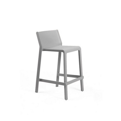 Tabouret polypropylène et fibre de verre traité anti UV TRILL Grigio mini 85x47x50 cm