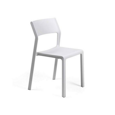 Chaise polypropylène et fibre de verre TRILL Bistrot Blanc 82x50x51 cm
