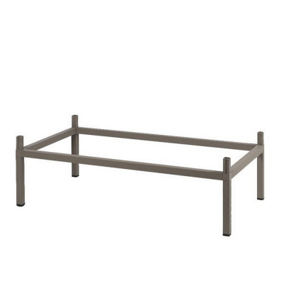 Kit table aluminium vernis CUBE Tortora avec système hauteur 33x140x80 cm