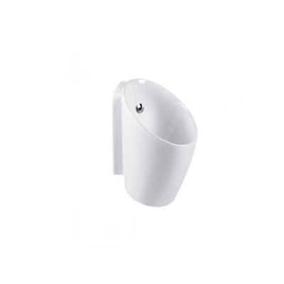 Urinoir chine vitreuse SANLIFE blanc d'angle avec alimentation arrière et diffuseur 37x26x45 cm