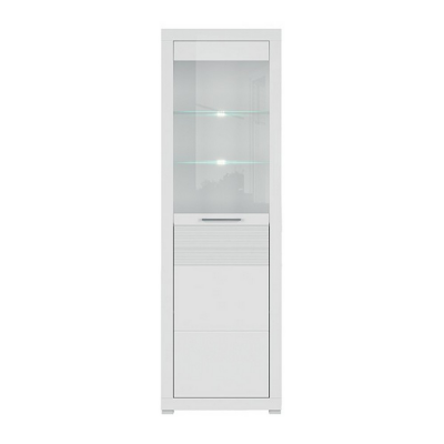 ARMOIRE VITREE FLAMES BLANC BRILLANT