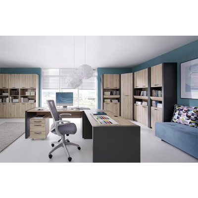 BLOC TIROIRS ROULANT EXECUTIVE 3TIROIRS CHÊNE SAN REMO CLAIR