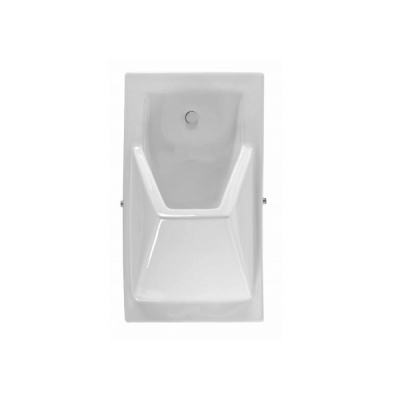 Urinoir chine vitreuse CUBIC blanc avec alimentation arrière et diffuseur 72x39.7x29.2 cm