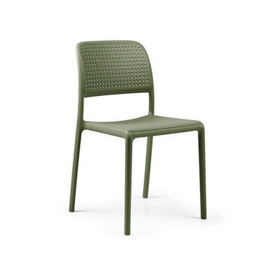 Chaise polypropylène et fibre de verre BORA Bistrot Vert agave 83x49x54 cm
