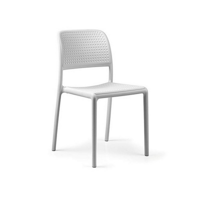 Chaise polypropylène et fibre de verre BORA Bistrot Blanc 83x49x54 cm