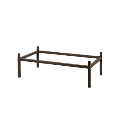 Kit table aluminium vernis CUBE Café avec système hauteur 33x140x80 cm