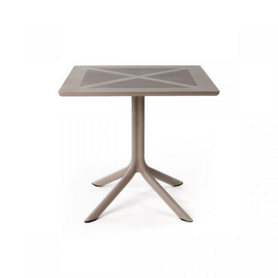 Table DurelTOP en polypropylène traité anti-UV CLIPX Tortora 75x80x80 cm