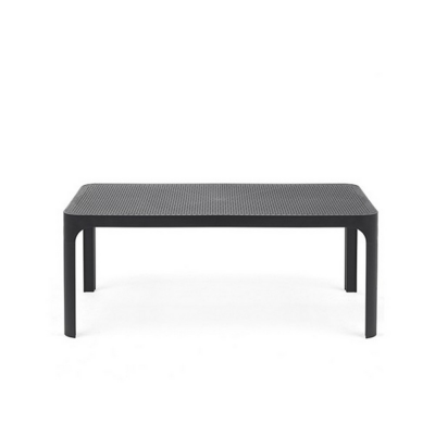 Table polypropylène et fibre de verre traité anti UV NET Antracite rectangulaire avec patins anti-dérapants 40x100x60 cm