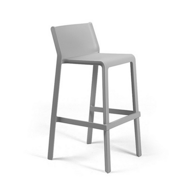 Tabouret polypropylène et fibre de verre traité anti UV TRILL Grigio avec patins anti-dérapants 96x50x76 cm