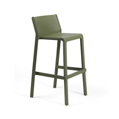 Tabouret polypropylène et fibre de verre traité anti UV TRILL Vert agave avec patins anti-dérapants 96x50x76 cm