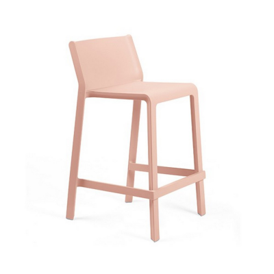 Tabouret polypropylène et fibre de verre traité anti UV TRILL Rose mini 85x47x50 cm