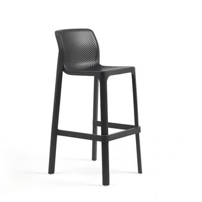 Tabouret polypropylène et fibre de verre traité anti UV NET Antracite avec patins anti-dérapants 101x49x52 cm