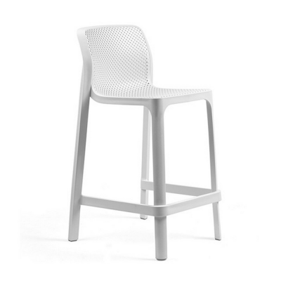 Tabouret polypropylène et fibre de verre traité anti UV NET Blanc mini 90x48x51 cm