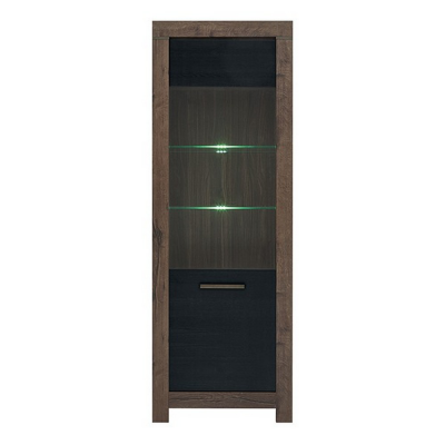 ARMOIRE VITRÉE BALIN CHÊNE MONASTERE/CHÊNE NOIR