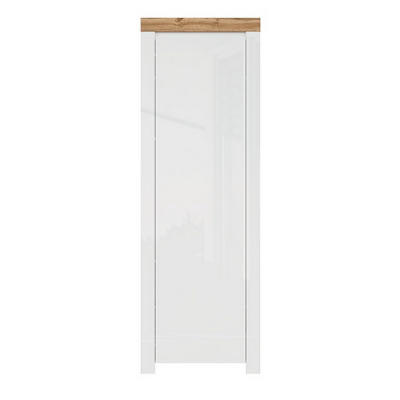 ARMOIRE HOLTEN 1PORTE BLANC/CHÊNE WOTAN/BLANC BRILLANT