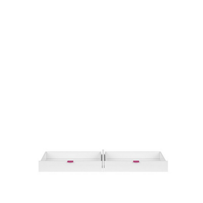 SET DE 2TIROIRS POUR BUREAU PRINCETON BLANC BRILLANT/CHÊNE POLONAIS/FUCHSIA