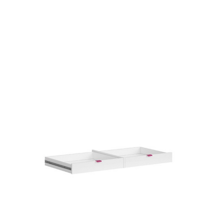 SET DE 2TIROIRS POUR BUREAU PRINCETON BLANC BRILLANT/CHÊNE POLONAIS/FUCHSIA