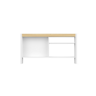 EXTENSION POUR BUREAU PRINCETON BLANC BRILLANT/CHÊNE POLONAIS