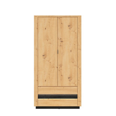 GARDE ROBE OSTIA 2PORTES 2TIROIRS CHÊNE ARTISAN/CHÊNE NOIR