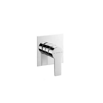 Mitigeur laiton MASTER 40 chromé encastré 3 voies avec plaque carré