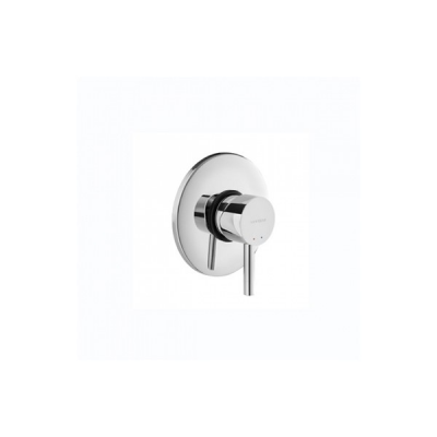 Mitigeur de douche laiton TUBE chromé encastrable 3 voies avec miroir rond
