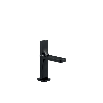 Mitigeur de lavabo laiton LINE 42 noir/chromé sans vidage