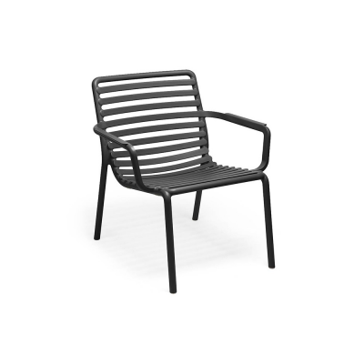 Chaise polypropylène et fibre de verre DOGA RELAX Antracite 76x70x75 cm